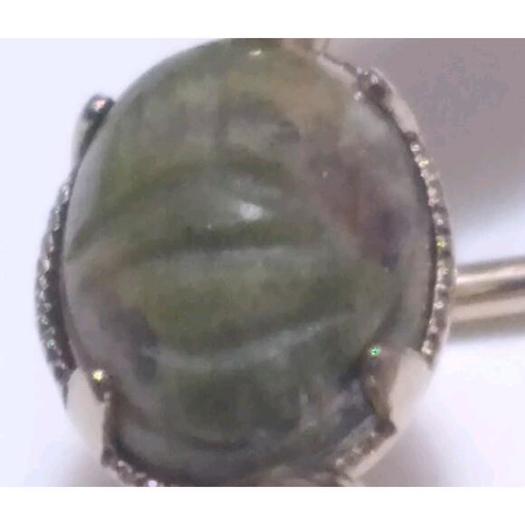 K L Brooch Egyptian Revival Style Scarab Shape Stones Marked 12K G. F. Goldtone - Picture 3 of 8